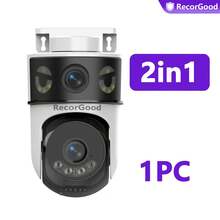 RecorGood 1个/2个全彩夜视、声光报警、一键驱赶、2英寸紧凑型户外球形摄像头，水平垂直旋转，多方向巡逻，TF卡和云存储双存储，免密码多人共享，高清视频质量，双向语音，有线供电，支持iOS/Android远程查看 - 監視器 - 查看 4