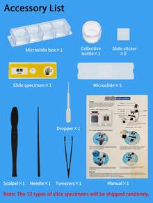 Microscópio infantil HD de 1200 pixels com luz LED, portátil e com botão preto. Inclui ferramentas de observação e guia. Ideal para uso doméstico e em laboratório. Microscópio educativo com design moderno, leve e portátil. Presente perfeito para o Halloween, Páscoa, Natal, aniversários e Dia de Ação de Graças. - Multicolorido - Ver 11