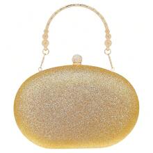 Bolsos de mano con brillantes para mujer, bolso de noche formal con strass para fiesta, boda, cóctel y baile - Embrague dorado - Ver 5