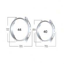 4pcs Tempered Glass Protective Case, Suitable For Galaxy Watch 7/6 Series 40mm/44mm, 9H Hardness, Scratch-Resistant - Black 4-pack Protective Cases - View 4