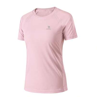 CAMEL CROWN 女士户外速干T恤，夏季轻薄透气吸湿排汗凉爽防晒圆领短袖T恤