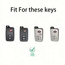 适用于丰田凯美瑞、汉兰达、汉兰达、RAV4、卡罗拉、塔科马、坦途、4Runner、红杉、LC200 的 TPU 汽车钥匙保护套及配件 - 均碼 - 查看 5