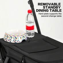 Foldable Dog Stroller 4 Wheels - Sturdy Pet Stroller With Breathable Mesh Windows For Dogs Up To 44lbs - Black - View 8