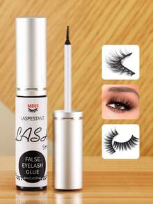1pc 6ml Black Lash Adhesive, Ultra Strong Hold Professional False Eyelash Glue, Latex Free Waterproof Extension Bond For White Strip Lashes, Fast Drying & Gentle On Sensitive Eyes, DIY Home Kit - Black - View 3