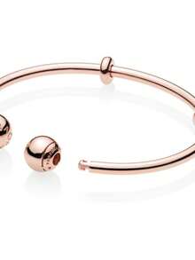 Pulsera rigida abierta Pandora Pandora, chapado en oro rosado - Oro rosa - Ver 7