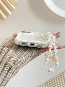 奶油菊花彩绘防摔手机壳，带链条，兼容 14、14 Pro、14 Pro Max、13、13 Pro、13 Pro Max、11、11 Pro Max、12、12 Pro、12 Pro Max、XR、XS、15、15 Pro、15 Pro Max、16、16 Pro、16 Pro Max、17、17 Pro、17 Air、17 Pro Max，高级防摔手机壳 - 彩色 - 查看 5