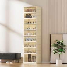 9-Tier Heavy Duty Collapsible Shoe Cabinet - Foldable Shoe Rack With Shatter-Resistant Clear Doors - View 3