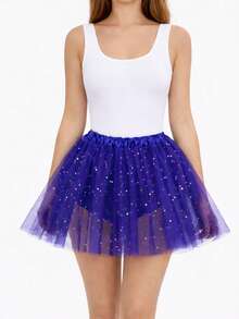 Carnival Tulle Skirt - Blue - View 4