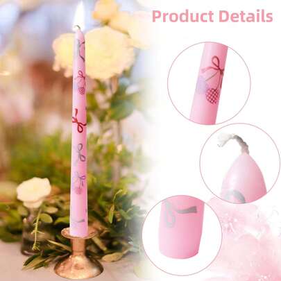 2/4 Pcs 25cm Pearl Handle Aromatherapy Candles, Atmosphere Desktop Decor, European Romantic Smokeless Candles, Gift For Friends, Birthday, Holiday Party Decoration, Suitable For Home, Room, Bedroom, Bathroom, Living Room, Yoga, Candlelight Dinner