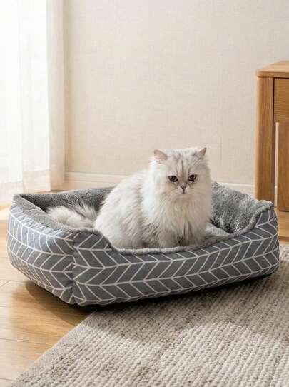 PETSIN 1 件套狗床，全新毛绒宠物床，适合泰迪、金毛、小型/中型/大型犬，四季皆宜，适合宠物、猫、猫床、宠物家具、宠物床、宠物用品、室内、室外、家居装饰、宠物床和垫