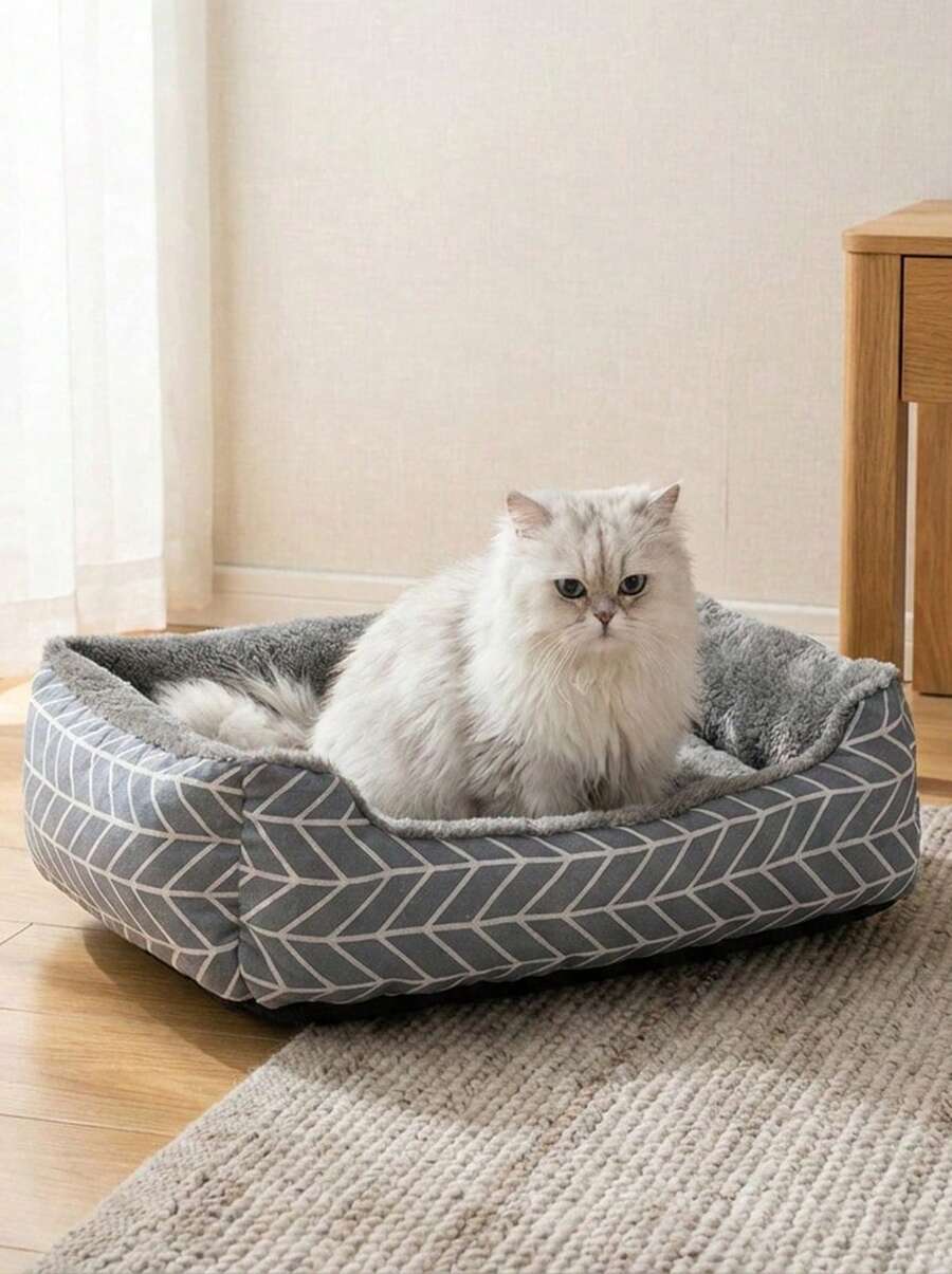 PETSIN 1 件套狗床，全新毛绒宠物床，适合泰迪、金毛、小型/中型/大型犬，四季皆宜，适合宠物、猫、猫床、宠物家具、宠物床、宠物用品、室内、室外、家居装饰、宠物床和垫