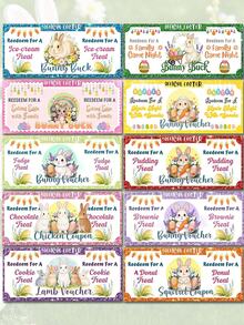 Random Style Easter Bunny Banknotes, Easter Toy Banknotes, Easter Egg Fillers, Easter Coupons, Easter Event, Bunny Banknotes, Fun Easter Basket Fillers, Easter Gifts, Easter Egg Hunt - Multicolor - View 3
