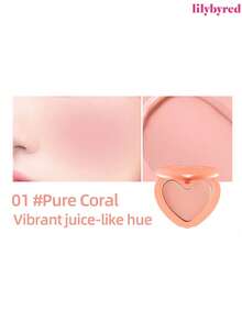 lilybyred K-Beauty Luv Beam腮红膏，质地柔滑，持久显色，打造自然光泽妆容，丝绒般柔润，打造自然妆效，日常妆容腮红 - 01 Pure Coral - 查看 3