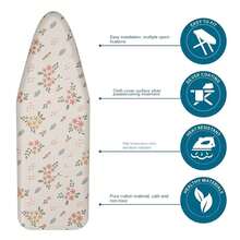 New Ironing Board Cover, Universal Thick Ironing Pad, Heat Resistant, Heavy Duty Laundry Supplies, Printed Thick Pad,Mother's Day Gift,Bedroom Decor,Garden,Kitchen Decor,Summer,Beach,Travel Essentials,Room Decor,Squishy,Graduation - Multicolor - View 8