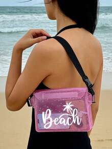 "BEACH"Large-Capacity Waterproof Waist Bag With Adjustable Belt, Made Of Pvc Material. This Large-Capacity Waist Pack Features A Three-Layer Sealed, Touch-Screen Compatible Waterproof Phone Pouch. It's A Thickened, Durable Dry Bag With A Transparent Plastic Window, Suitable For Various Smartphones. - Multicolor - View 3
