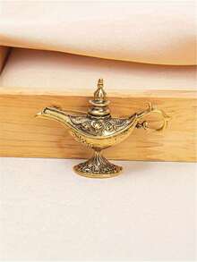 1pc Elegant Zinc Alloy Genie Lamp Brooch Pin, Sexy Infinity Theme, Versatile For Daily & Party Wear, Ideal Campus Gift - Genie Lamp Brooch - View 3