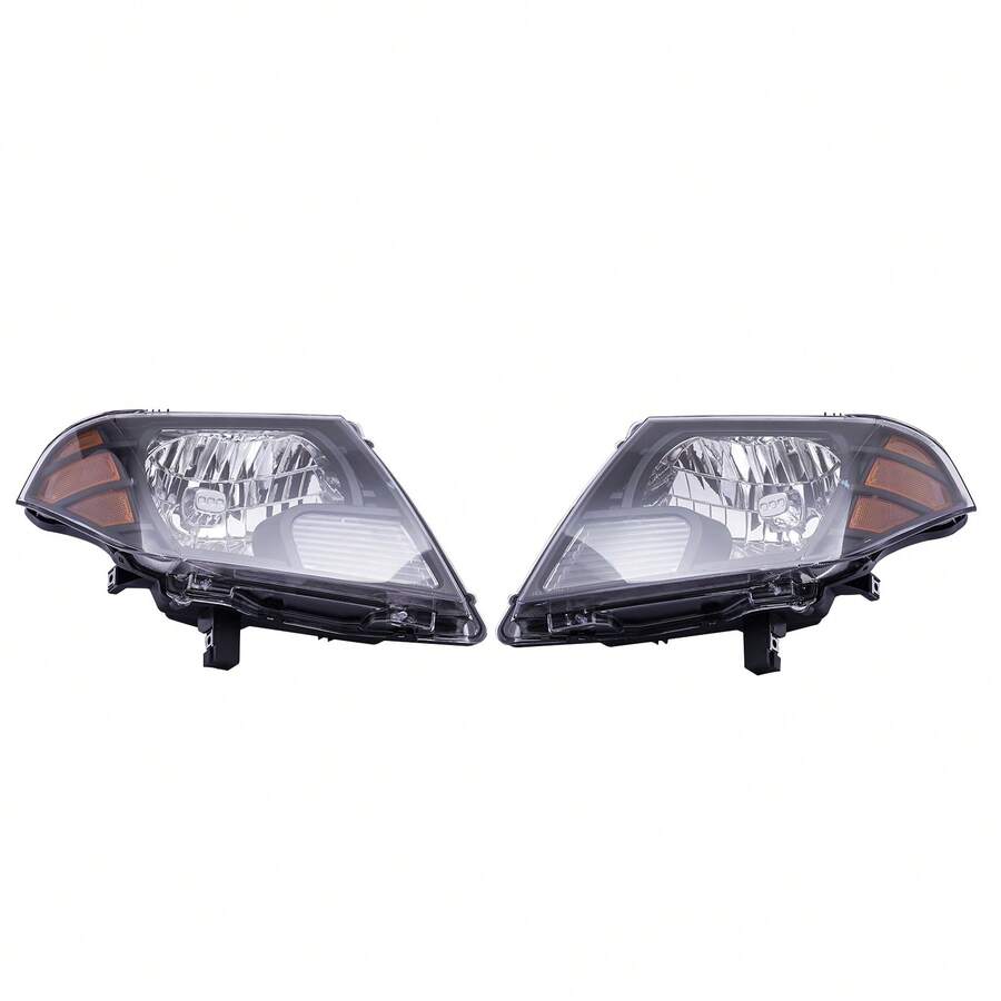 Front Halogen Headlight Assembly, For 2009-2020 Frontier Truck Black Headlights Headlamps Replacement Left+Right 26010ZL40A,26010ZL40B,NI2502188,NI2503188 - Default - View 1