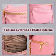 Compact Women's Handbag With Elegant Design And Smart Organization. - Rosa Claro - View 1