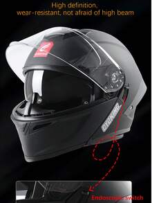 CYCKING 摩托车头盔 全盔 模块化 圆点图案 翻盖式 男女青少年成人款 快拆扣 复古 四季通用 可拆卸可清洗 - 揭面盔 - 查看 11