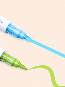 1支广纳12色双头丙烯马克笔，软硬笔尖，无需用力，可混色，DIY涂鸦艺术用品，带自动出墨系统，适用于大面积着色、岩石彩绘、陶瓷、木材、塑料、书法、剪贴簿、卡片制作、DIY工艺品等。 - 彩色 - 查看 8