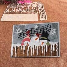 Creative Snowman Dies, DIY Scrapbooking Album And Embossing Stencil, Greeting Card Making Tool, Card Paper Cutting Crafts ,Gift Card Making Template Die Cuts. - Silver - View 6