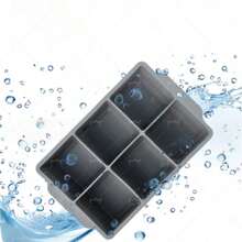 Silicone Ice Cube Tray, Suitable For Whiskey, Makes Large Ice Cubes, 6-Cavity Ice Cube Tray With Lid, Easy To Clean, Dishwasher , Applicable From -40°C To 240°C - Multicolor - View 8