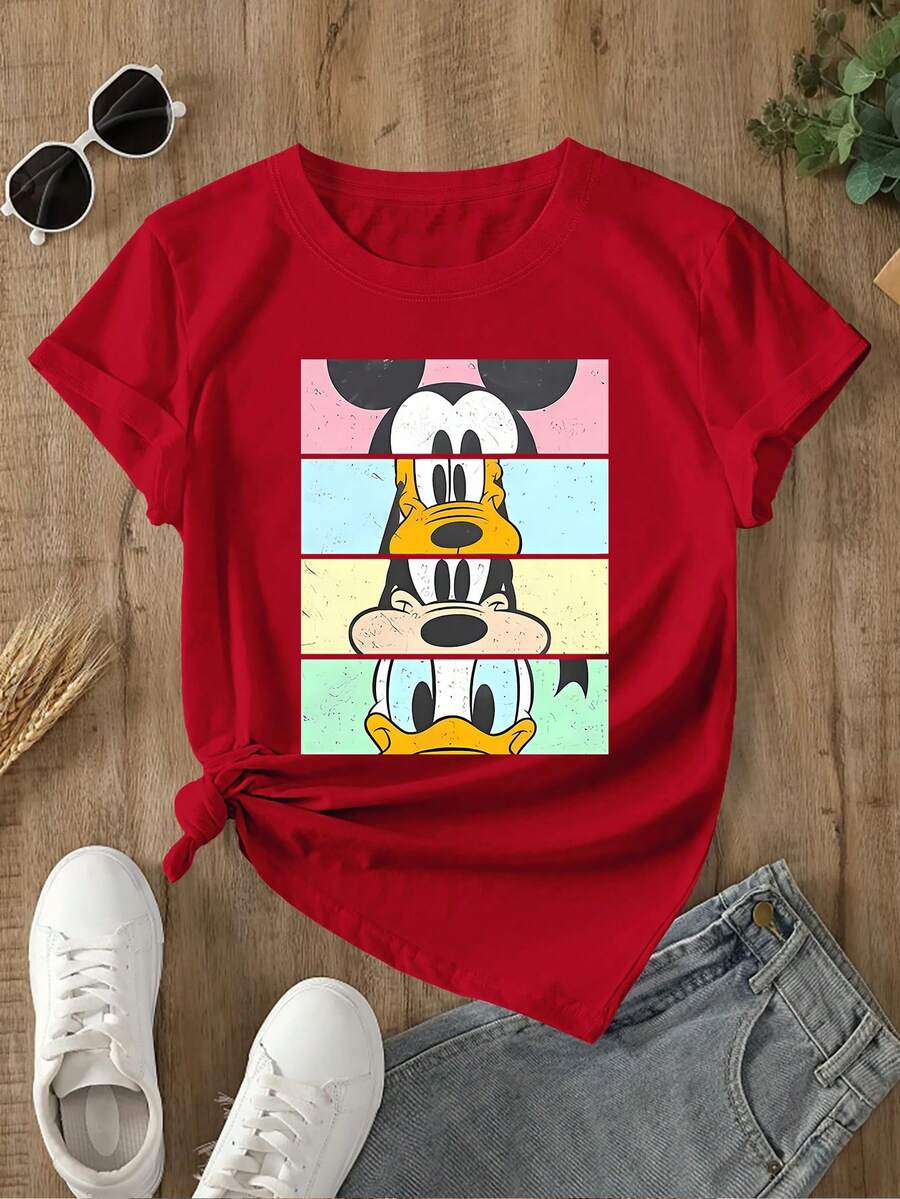 Disney Women T-Shirts - Red - View 1