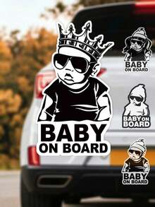 1张乙烯基“车内有婴儿”贴纸，趣味儿童汽车窗贴，耐用防水，易于粘贴和移除 - 惡搞小孩 - 查看 6