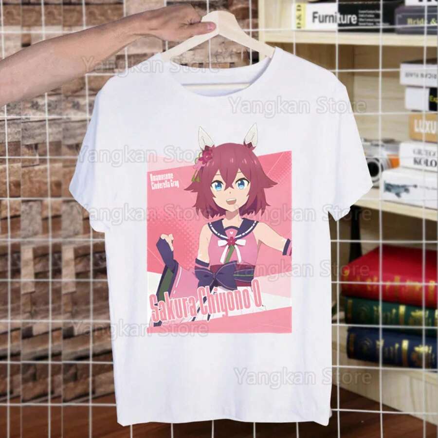 Uma Musume Pretty Derby Umamusume T-Shirts Summer Men/Women Hip Hop Funny T Shirts Short Sleeve Tops - H - Xem 1