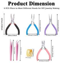 DIY Jewelry Making Tool Kit, Includes 4 Unique Pliers - Bent Nose Pliers, Round Nose Pliers, Pointed Nose Pliers, Diagonal Cutters, Pink Tweezers And Jump Rings - Essential Handcraft Tools For Beginners To Professionals - Jewelry Pliers Set - View 2