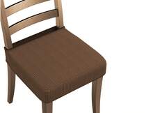 Pack Funda de Silla ajustable modelo KYOTO de VALENTIA HOME, Elástica, Desmontable y Lavable – Pack de 2, 4, 6. Variedad de colores. Perfectas para Comedor y Cocina - Marrón - Ver 2