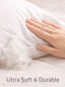 Hotel Quality 45x45 Cm Fiber Filled Pillow – 375g Filling – Made In Turkey - White - View 2