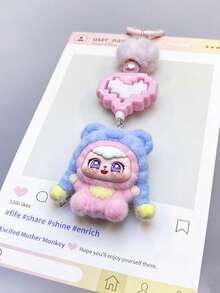 New Arrival Cute Big Ear Heart Shaped Keychain, Fashionable Cartoon Accessory Bag Charm Key Chain - Multicolor - View 2