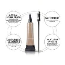 Eyebrow Tint Kit - Long-Lasting, Waterproof Brow Dye Gel Set| Smudge-Proof Brow Color - 06# BLACK - View 7