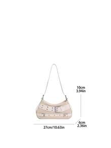 Bolso cruzado de gran capacidad, de estilo moderno y multiusos, modelo 2026 nuevo, estilo de mujer, bolso exquisito - Beis - Ver 3