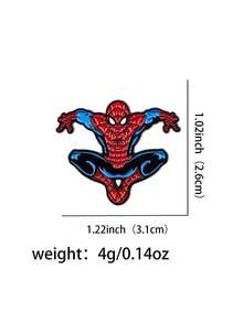 Marvel 1件装酷炫珐琅徽章英雄胸针背包领针女士胸针电影饰品角色扮演配件粉丝礼物玩具礼物圣诞装饰品 - 彩色 - 查看 5