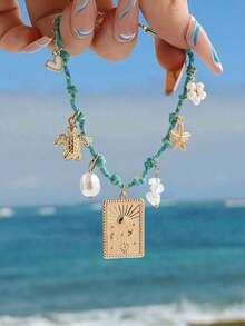 1pc Personalized Letter, Heart, Charm Bracelet Women Valentines DS3M - 黃金2 - 查看 12