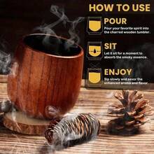 Elegant Handmade Wooden Tumblers, Reusable Natural Wood Cups For Coffee, Tea & Drinks, Durable Chic Drinkware, Ideal Housewarming & Holiday Gift - Màu Khaki - Xem 4