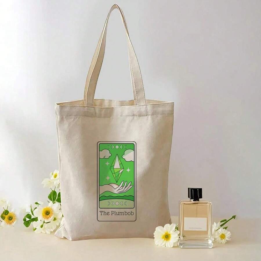 Tarot Plumbob Tote Bag Shoulder Bag Canvas Handbag - 米色 - 查看 1