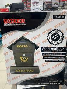 Skrzynka pocztowa naścienna w stylu europejskim z zamkiem, wodoodporna skrzynka pocztowa do ogrodu i na patio - A - Zobacz 10