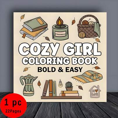 Comfortable Girl Coloring Book: 22 Unique And Interesting Illustrations To Challenge Your Mind - Unique Artistic Designs, 22 Pages, Creative Expression, Interesting And Unique Halloween, Christmas, Thanksgiving Gifts, High-Quality Paper