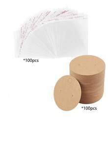 200/400个耳环展示卡珠宝礼品包装袋套装 - 彩色 - 查看 10