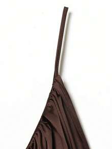 Áo hai dây xếp ly bằng satin gợi cảm, thời trang nữ mùa hè DEEKA. - Cà phê nâu - Xem 10