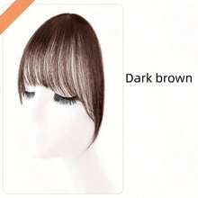 6inch Wig With Air Bangs And Sideburns, Lightweight Bangs Suitable For Daily Wear And Parties - Light Brown - View 3