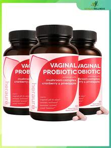VAGINAL PROBIOTIC--Enhanced With Mushroom Complex|Cranberry & Pineapple|Support Vaginal PH & Odor*|Urinary Wellness*|Immune System'yeast Balance*|60 Vegan Capsules - 3 chai - Xem 10