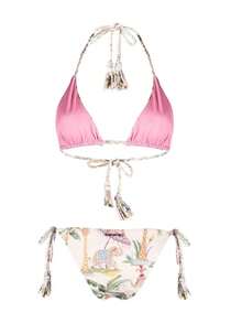 2026 Women's Beach Summer Swimsuit Set Random Print Spaghetti Strap Sexy Bikini , Summer Outfits,Elegant,Valentine's Day,Beach,Vacation,Carnival,Casual,Chic,Summer Outfits,Summer Holiday Outfits,Spring,Valentine Outfits For Women,Carnival. - 彩色 - 查看 2