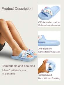 SANRIO 三丽鸥  &  &  & Melody 女童拖鞋，卡通鞋，防滑，可爱卡通室内浴室沐浴鞋，沙滩鞋，儿童 | 三丽鸥鞋 - 淺藍色 - 查看 5