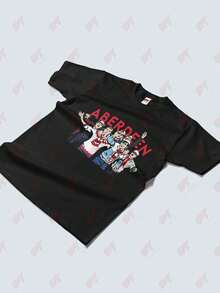 Aberdeen Fans 1983 T-Shirt European Cup Winners Final Vintage Oversized Team Design - 黑色 - 查看 3