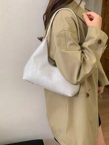 精致简约百搭的女士日常单肩包，2026新款，风格优雅 - 白色 - 查看 6