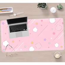 Large Pink Geometric Pattern Mouse Pad, Gaming Desk Mat, Large Keyboard Pad, Washable With 2mm Anti-Slip Base And Rubber Non-Slip Bottom, Stitched Edge Design, Gift Mouse Pad, Desk Protector, Study Desk Mat, Multiple Sizes Available, Computer Keyboard Pad, Laptop Pad, Home & Office Use - Rectangle - View 2